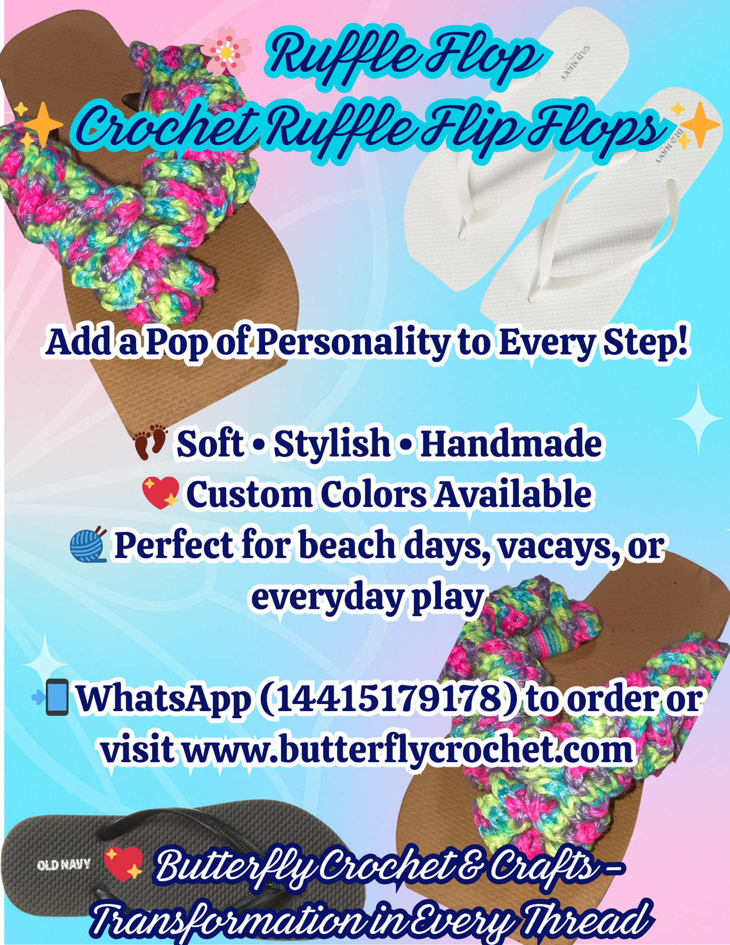 Ruffle Flop ~ Made to Order