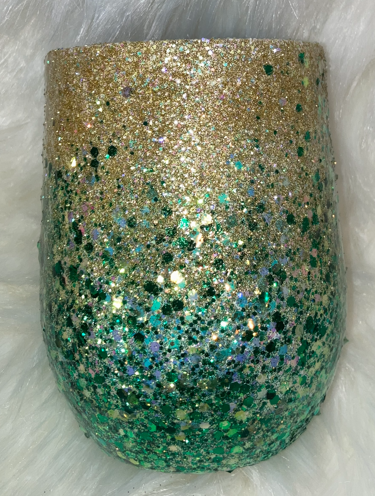 Green n Gold Wine Tumbler