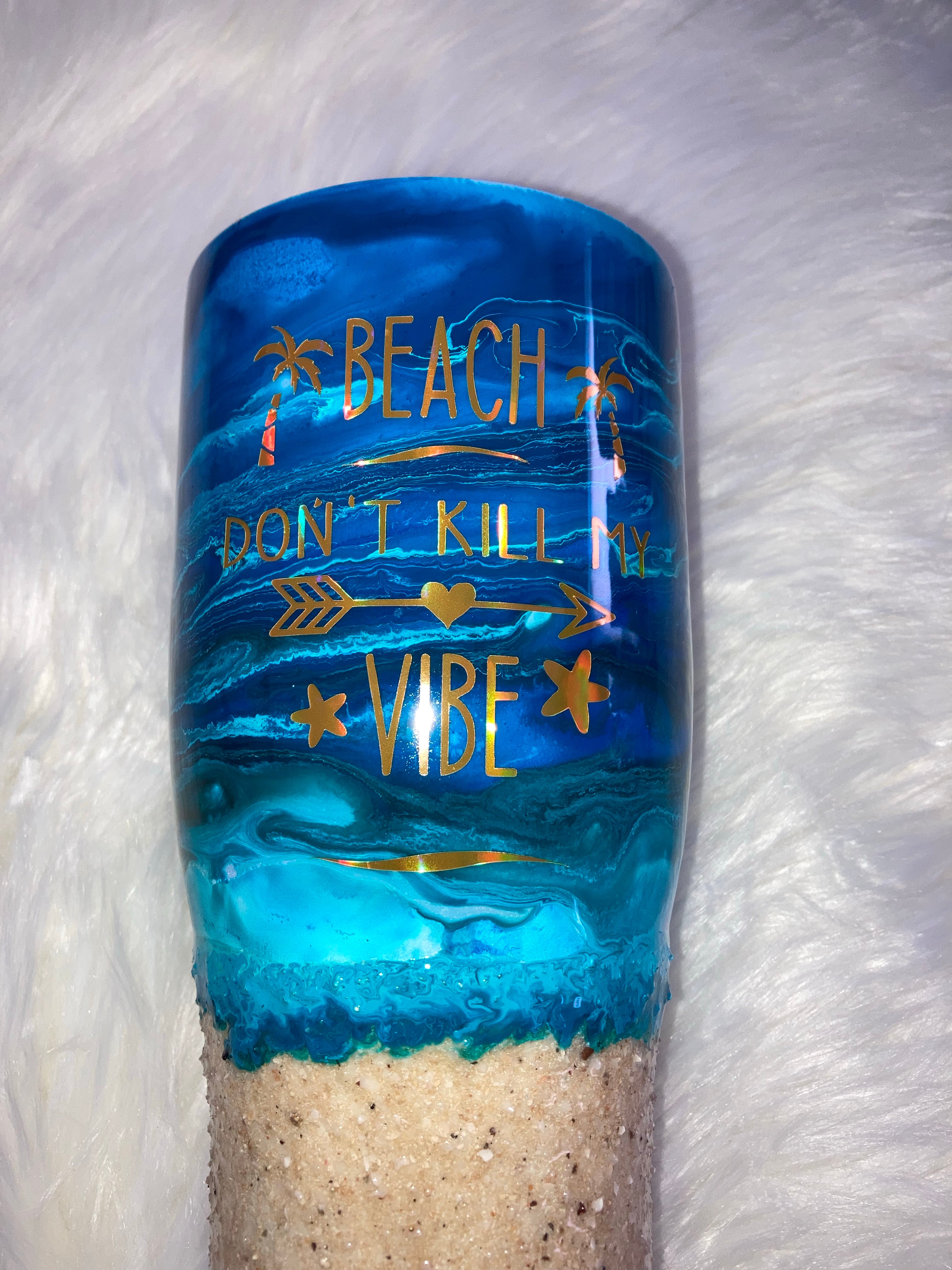 Beach Vibes Tumbler - Ready to Ship – Butterfly Crochet & Crafts
