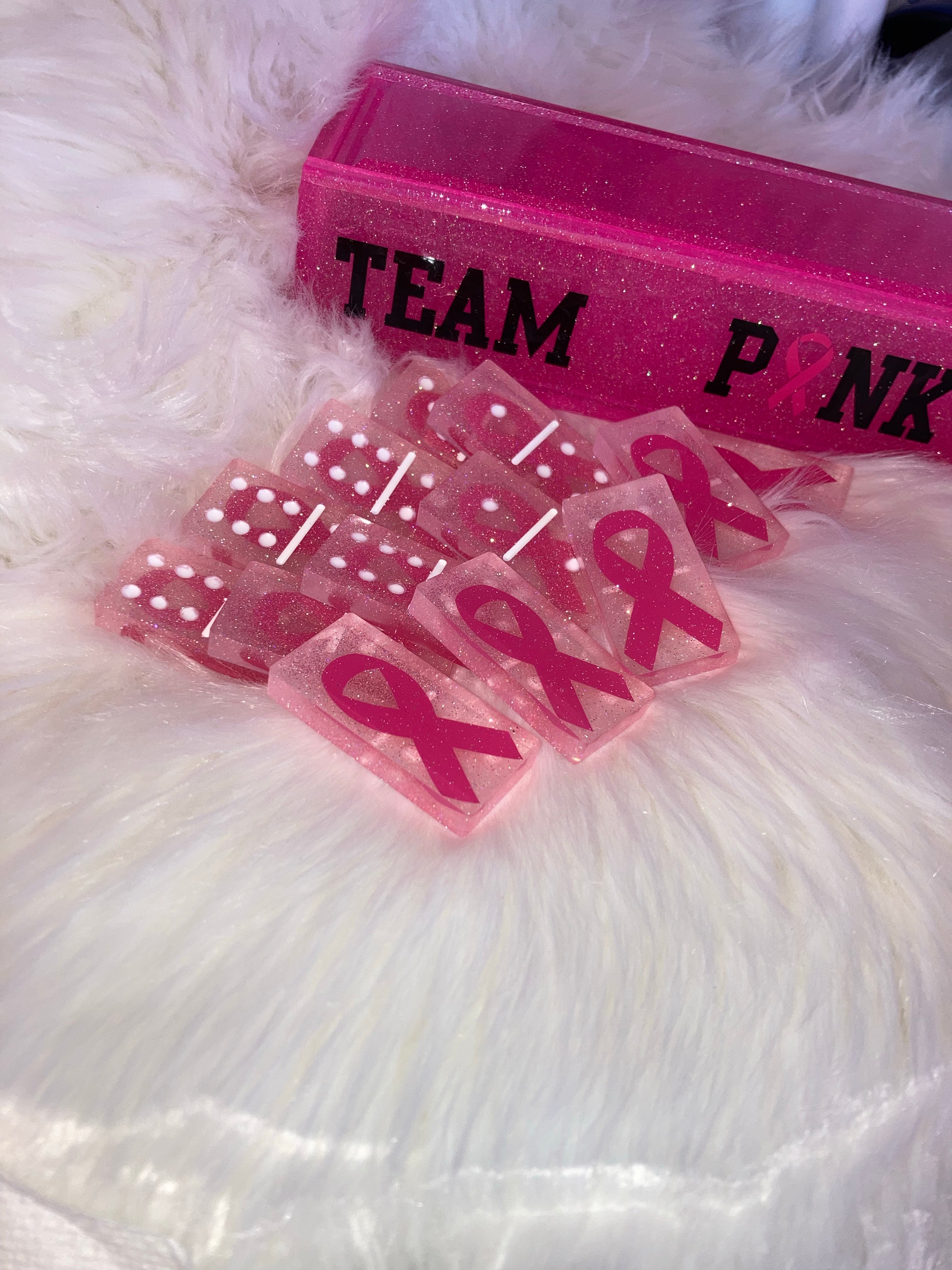 Team Pink Domino Set ~ Made to Order