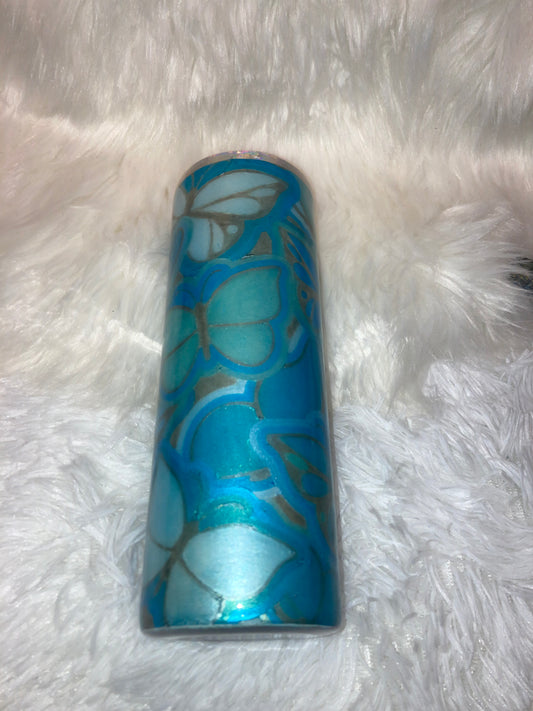 Blue Butterfly Tumbler ~ Made To Order