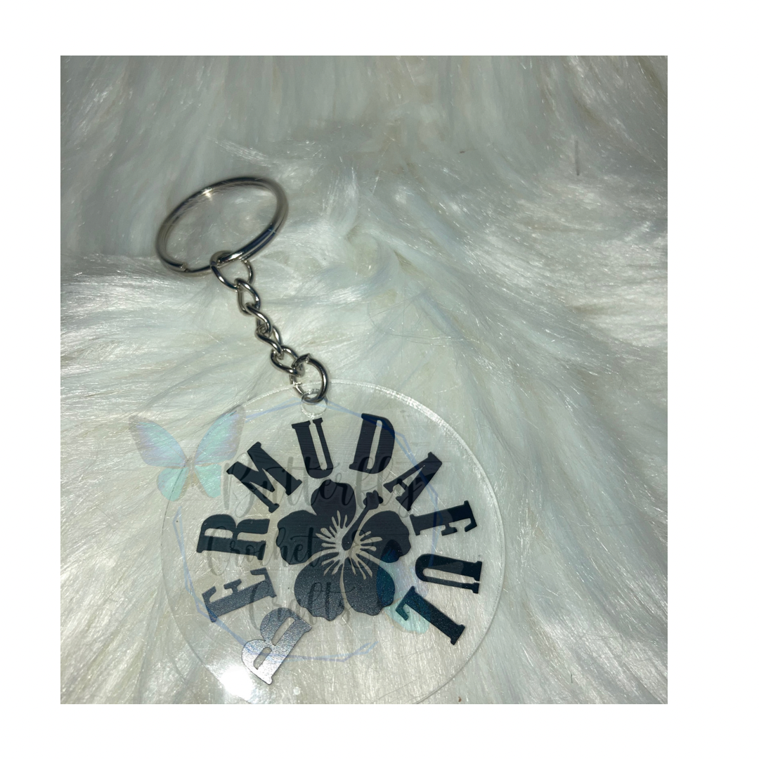 Bermudaful Hibiscus Keychain