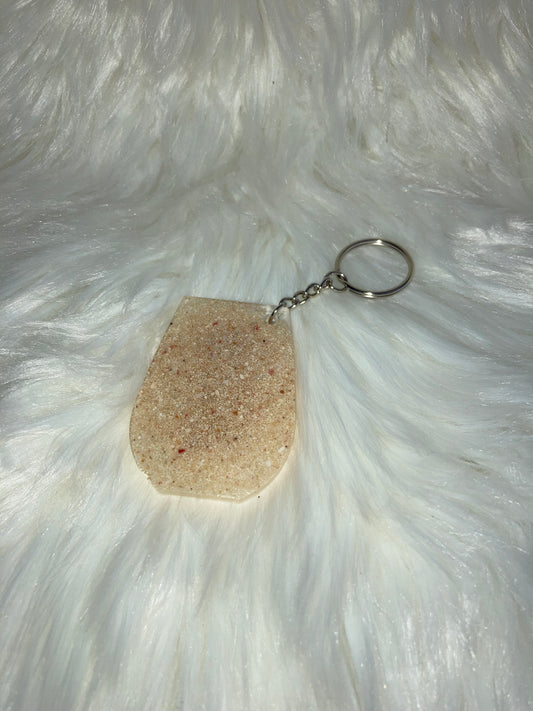 Bermuda Sand Wine Glass Keychain ~ Ready to Ship