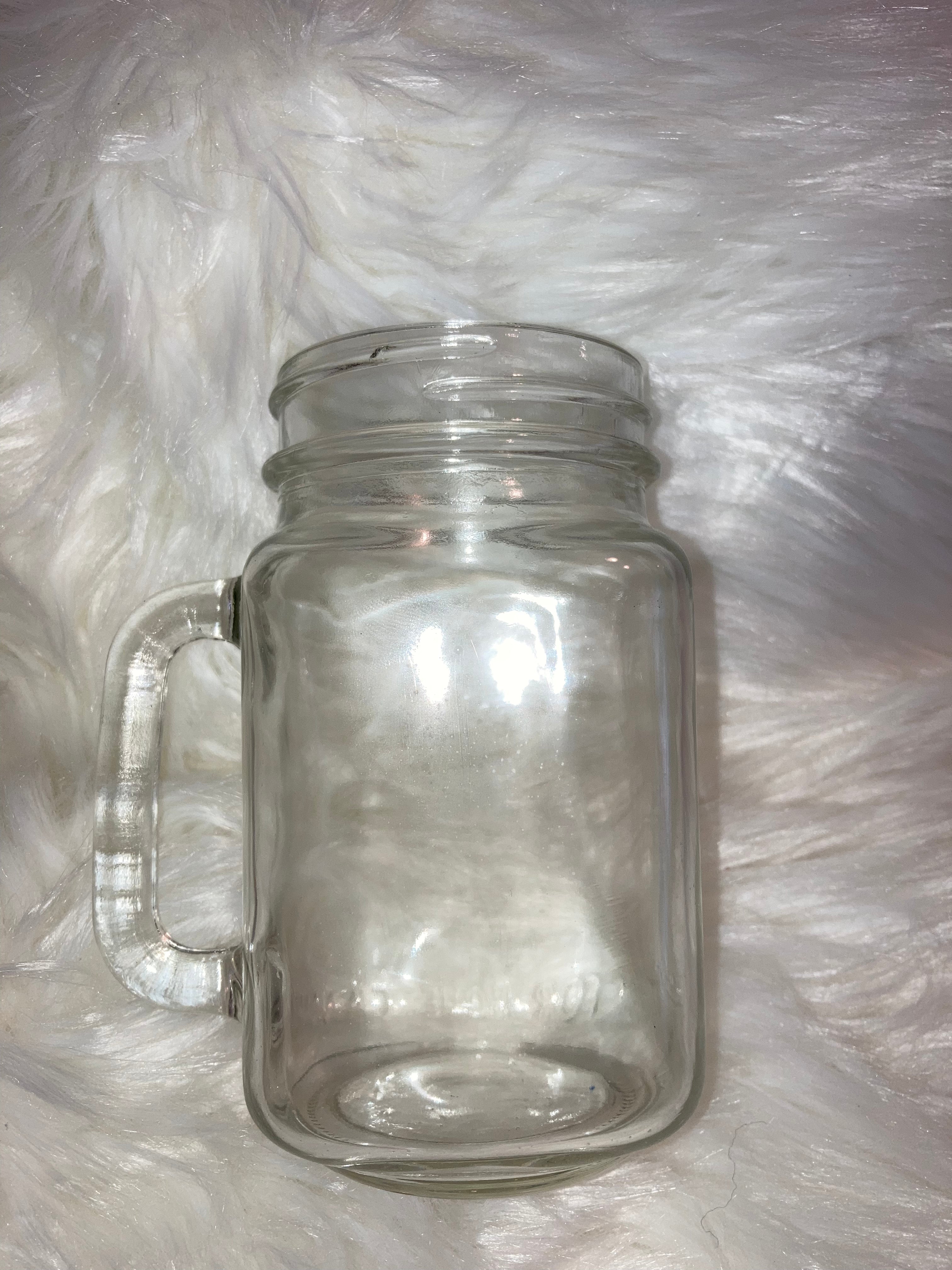 Glass Mason Jar w/ Handle