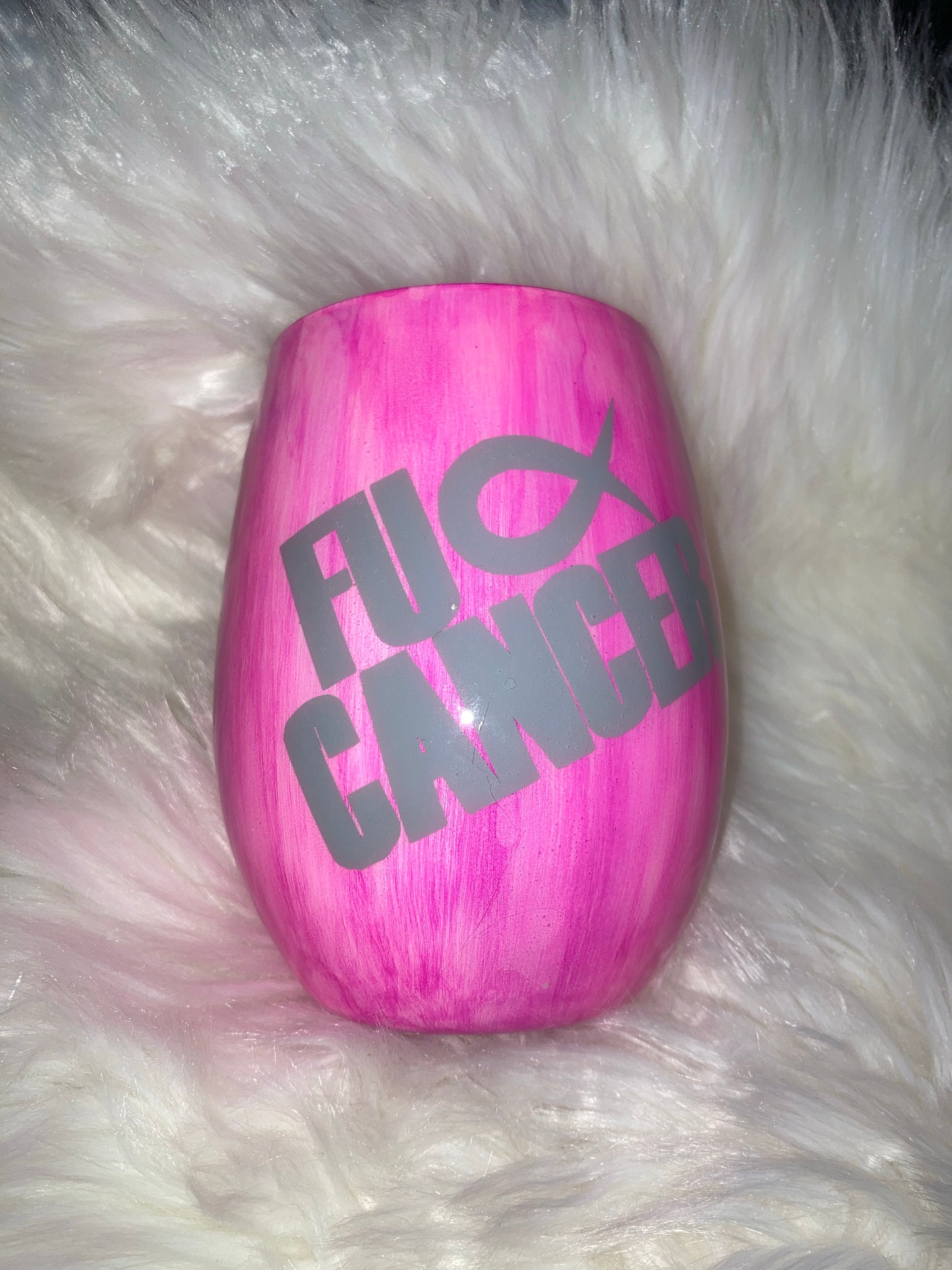 FU Cancer Wine Glass ~ MTO