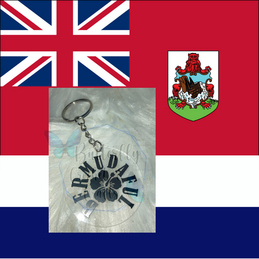 Bermudaful Hibiscus Keychain