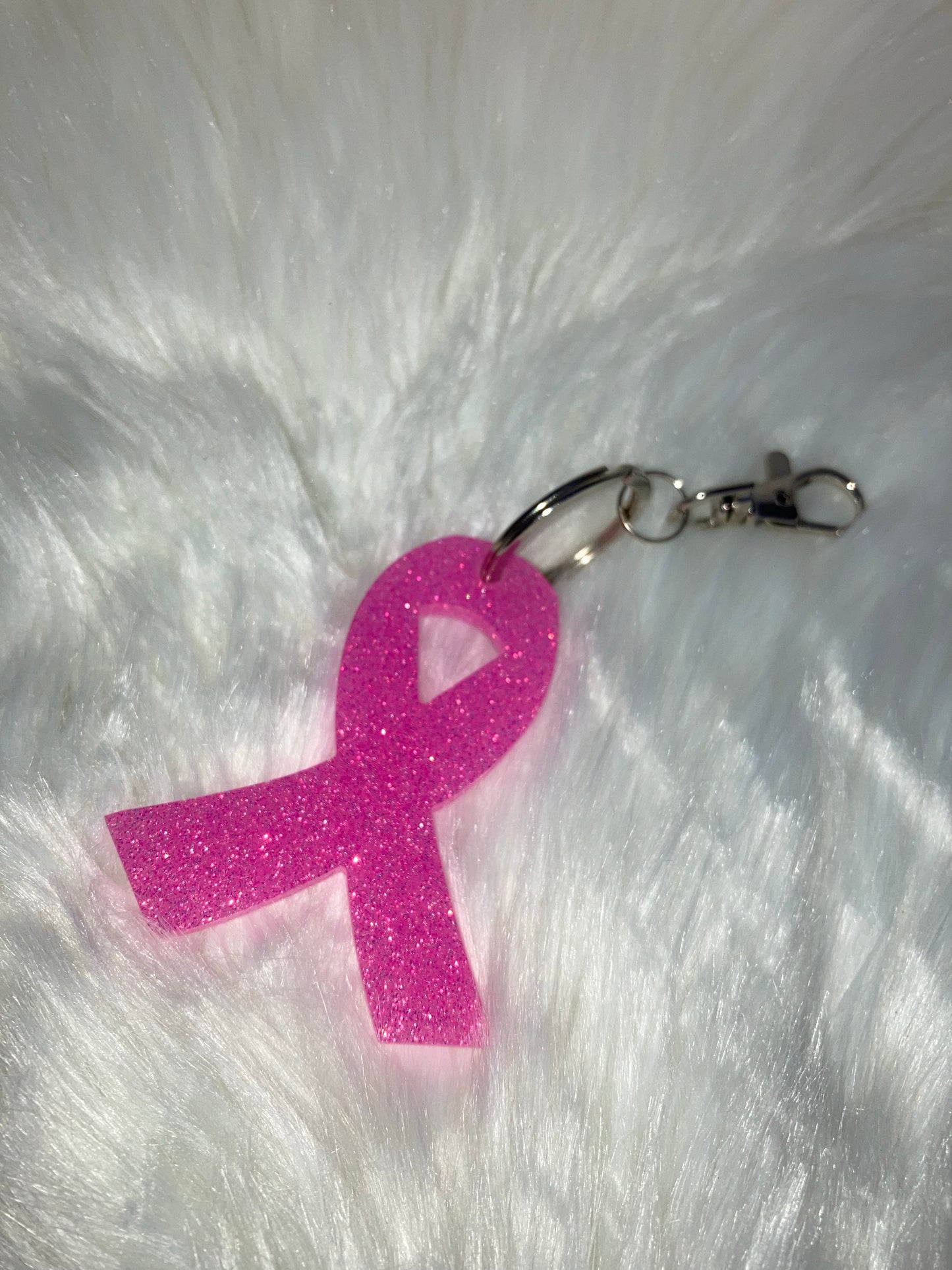 Breast Cancer Ribbon Keychains