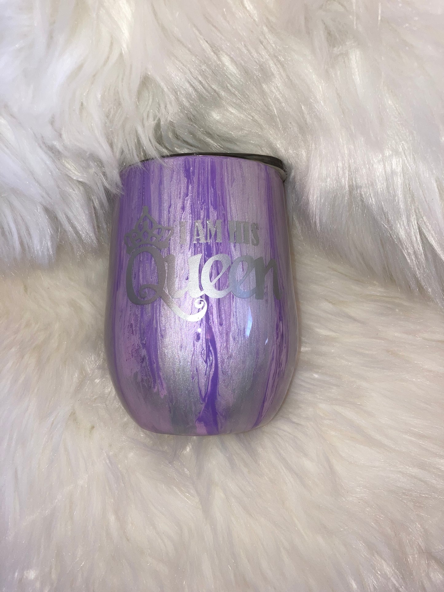 I Am His Queen Wine Tumbler ~ Made to Order