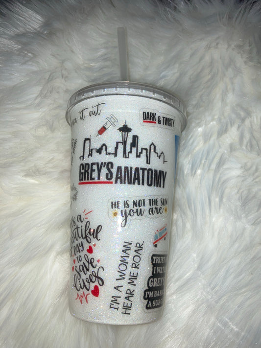 Greys Acrylic Tumbler ~ Ready to Ship