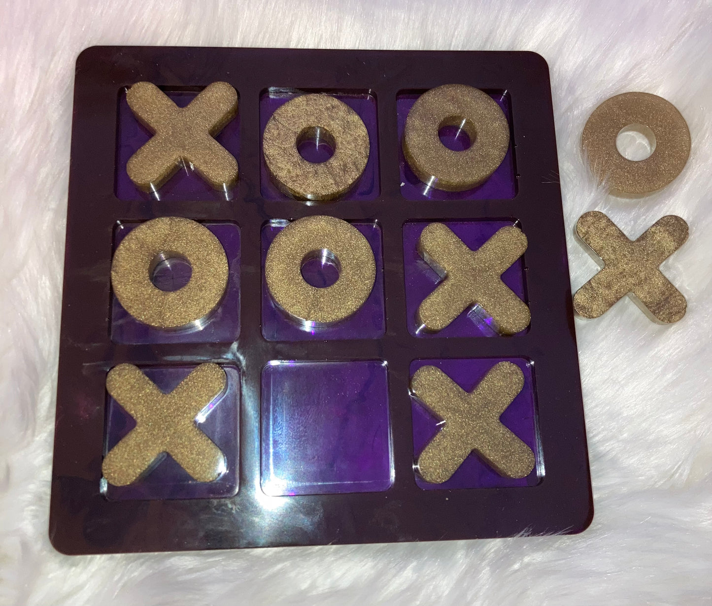 Purple & Gold Tic Tac Toe Game