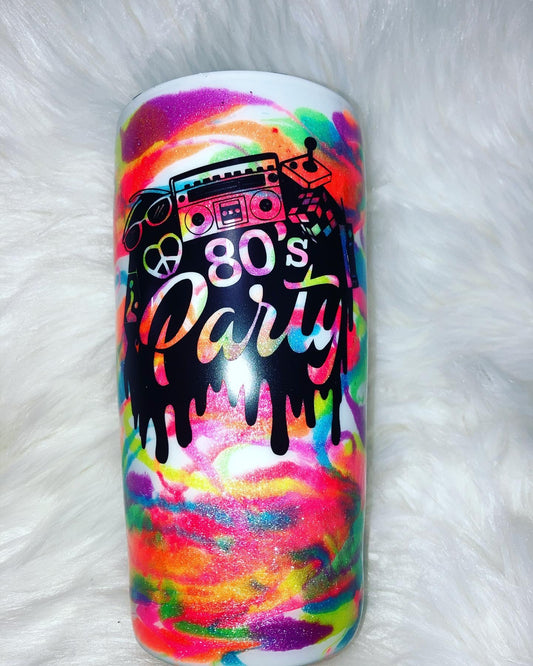 80s Party 20oz Tumbler ~ MTO