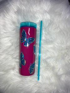Peekaboo Butterfly Tumbler ~ Made to Order